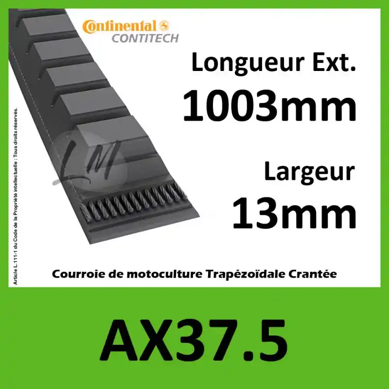 Achat Immédiat Courroie AX37.5 – Continental
