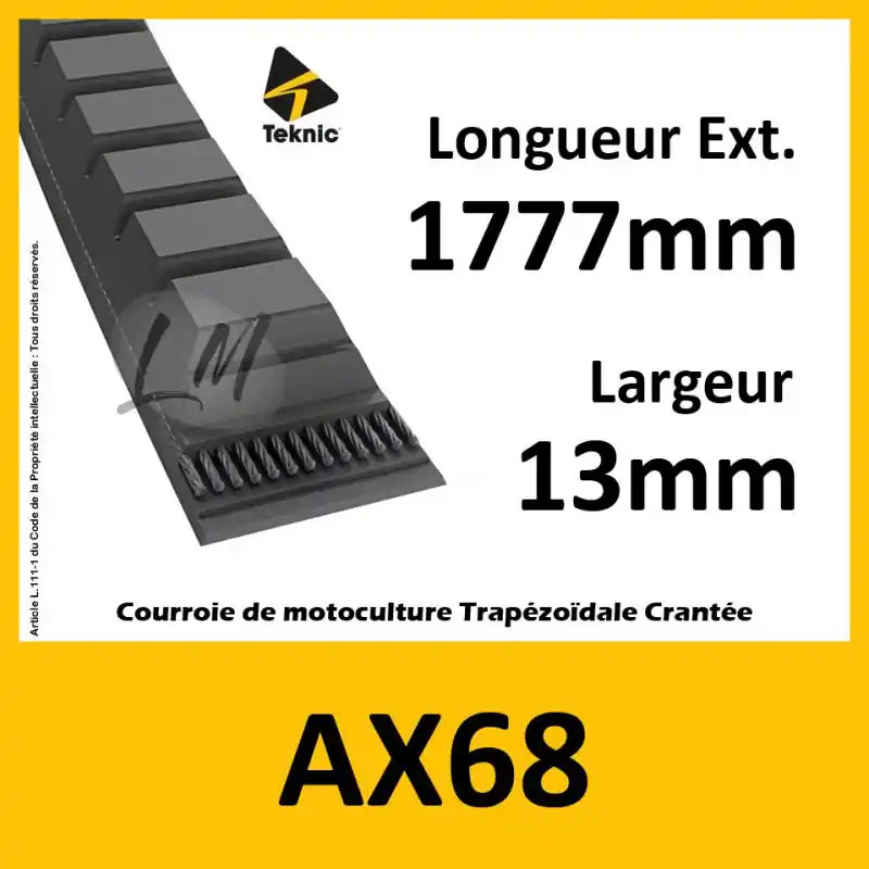 Super Prix Courroie AX68 – Teknic