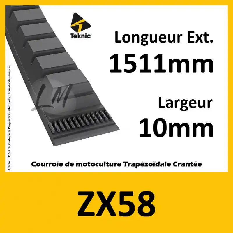 Usine Directe Courroie ZX58 – Teknic