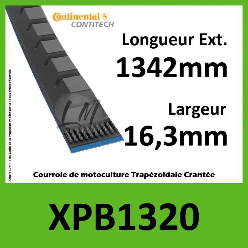 Vente Directe Courroie XPB1320 – Continental Pioneer