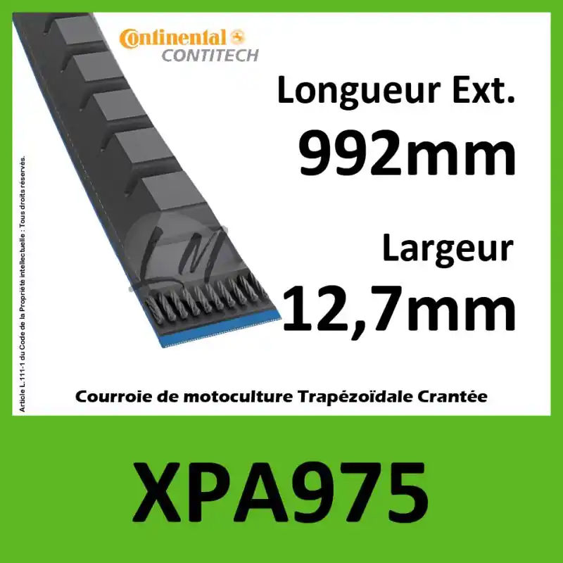 Achat Immédiat Courroie XPA975 – Continental Pioneer