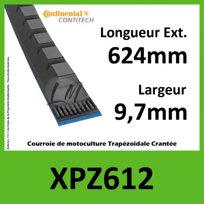 Acheter En Ligne Courroie XPZ612 – Continental Pioneer