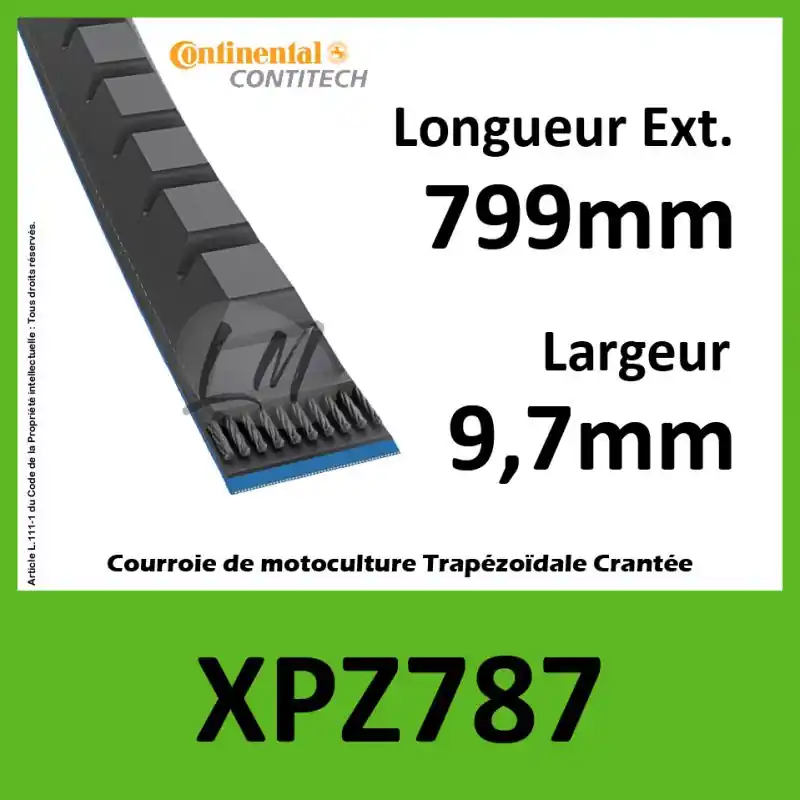 Acheter Direct Courroie XPZ787 – Continental Pioneer