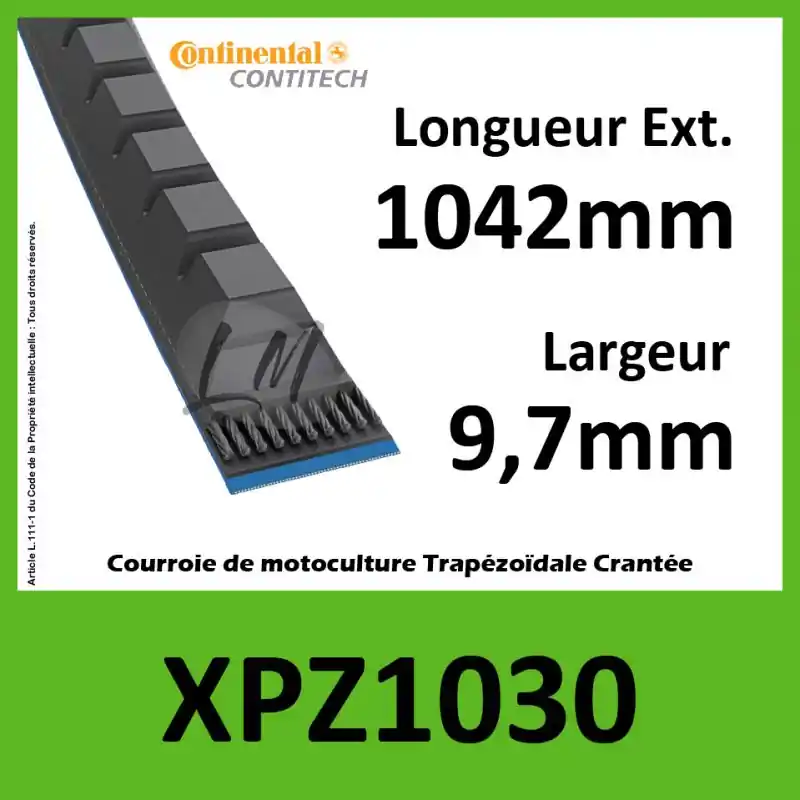 Vente Flash Courroie XPZ1030 – Continental Pioneer