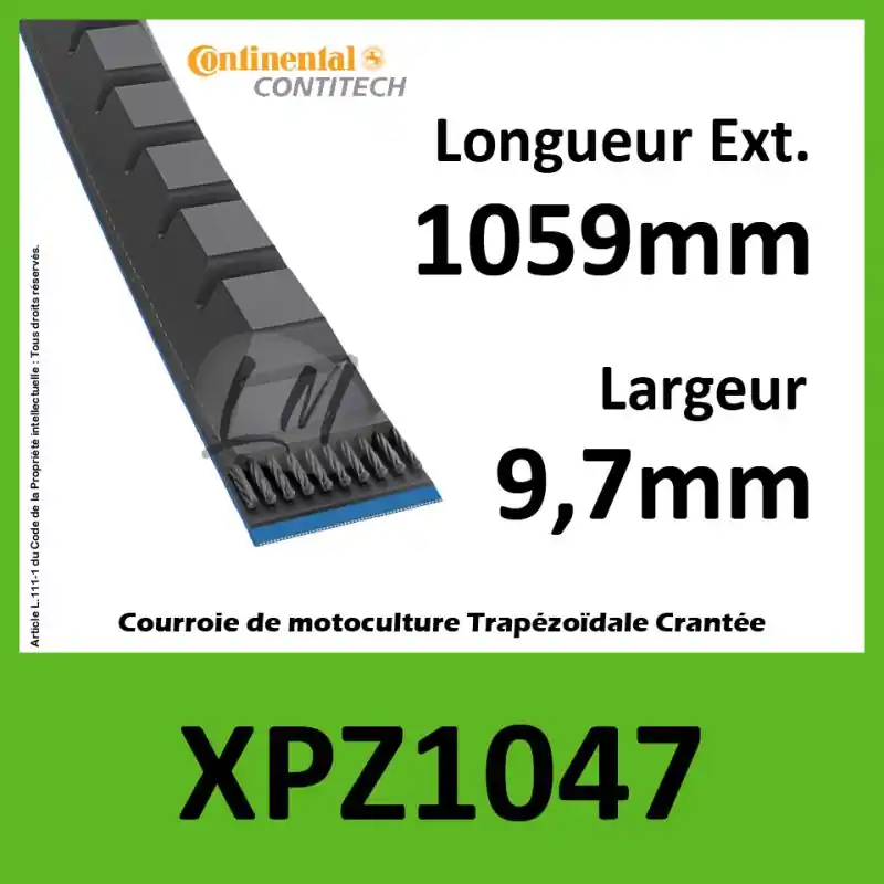 Achat Immédiat Courroie XPZ1047 – Continental Pioneer