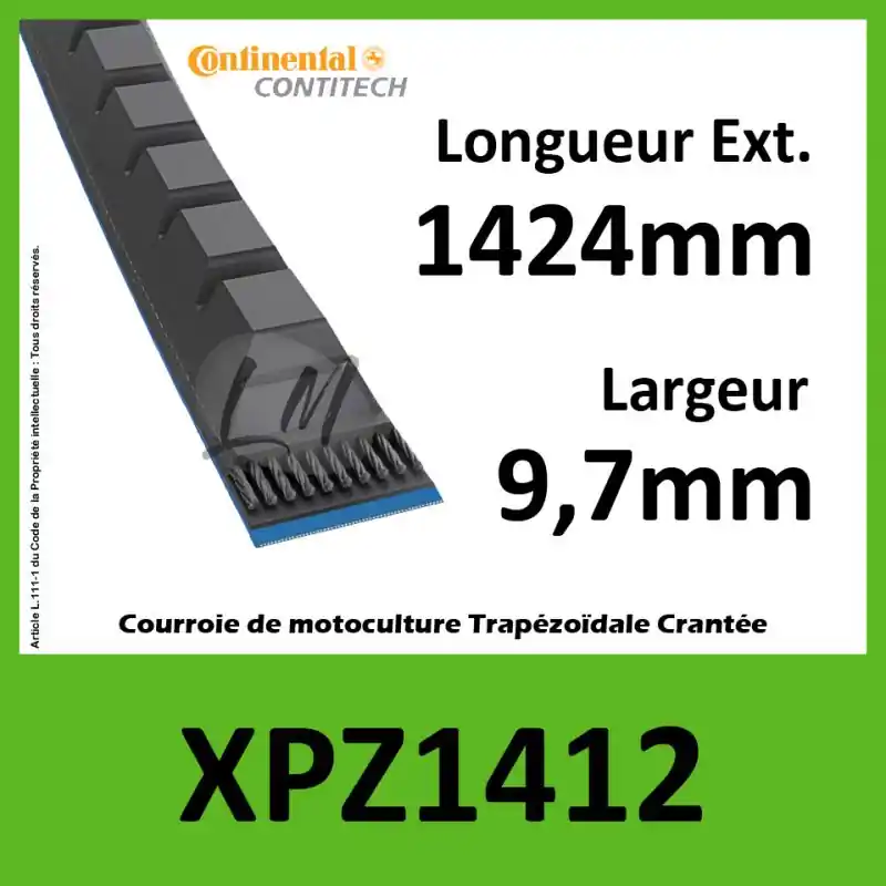 Acheter En Ligne Courroie XPZ1412 – Continental Pioneer