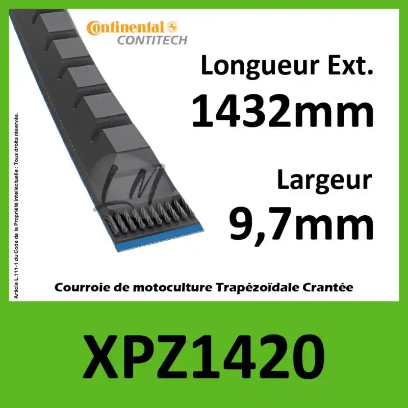 Affaire À Saisir Courroie XPZ1420 – Continental Pioneer