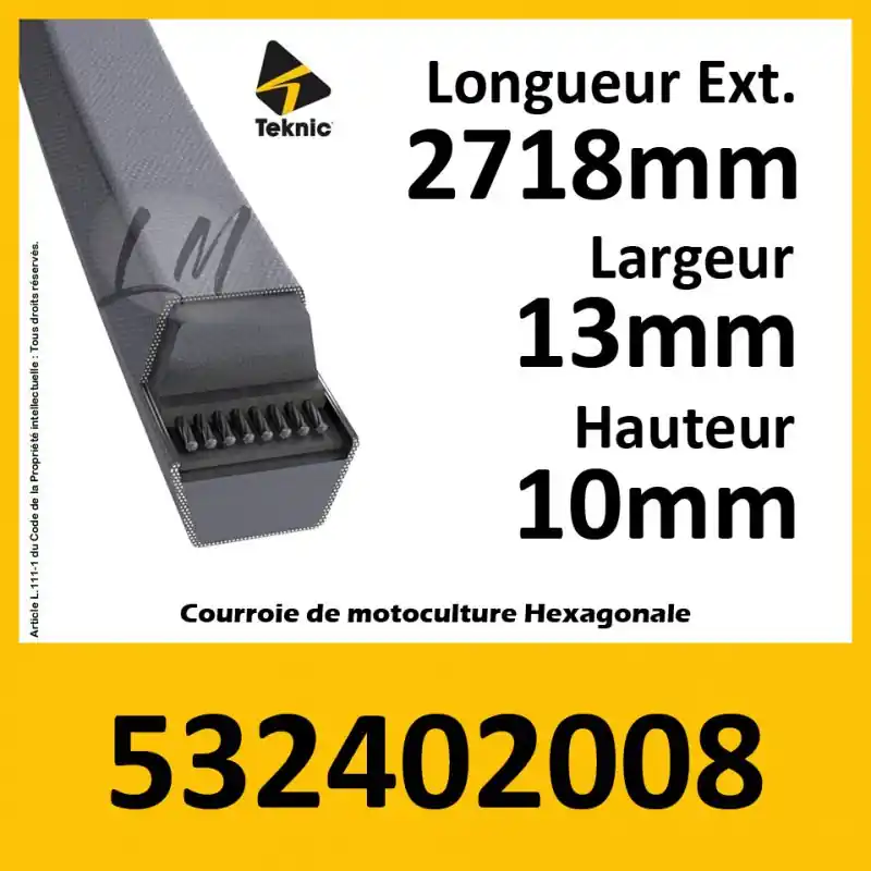 Top Vente Courroie Hexagonale 532402008