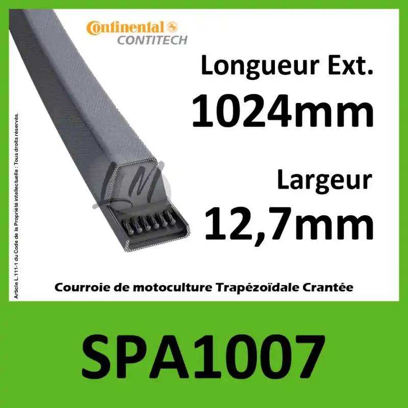 Vente Flash Courroie SPA1007 – Continental