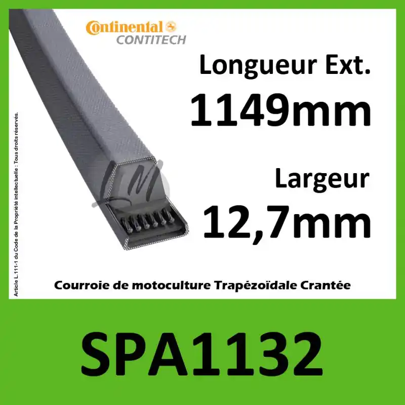 Certifié Courroie SPA1132 – Continental