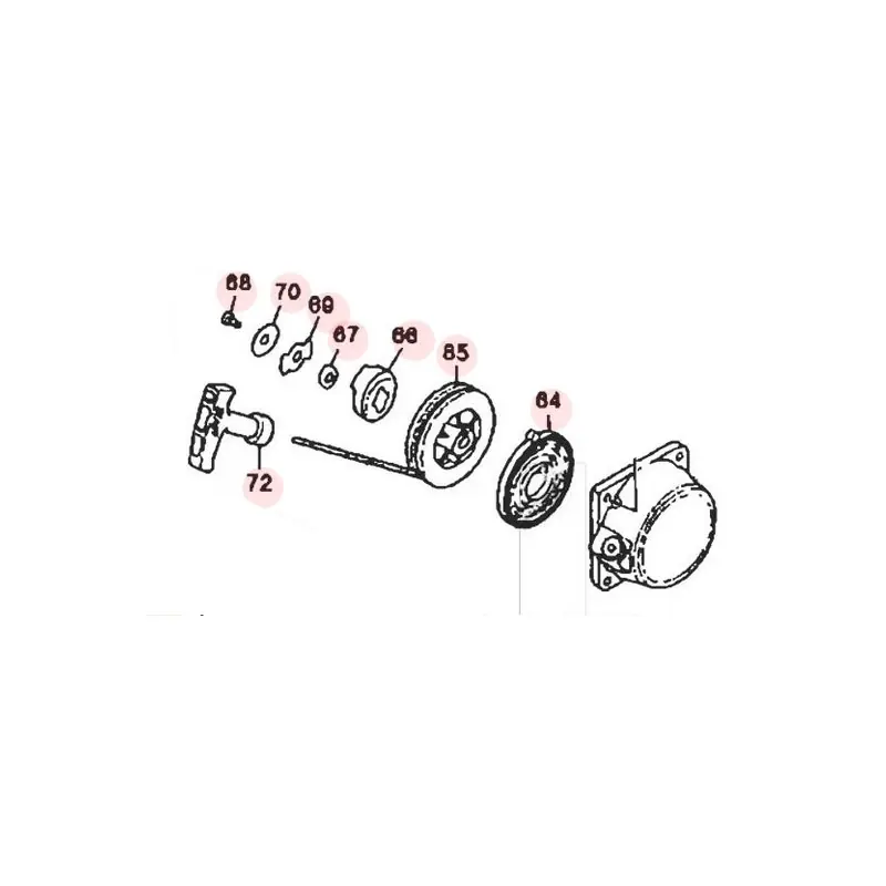 Lanceur moteur débroussailleuse et souffleur Zenoah – 403075000 Offre Limitée