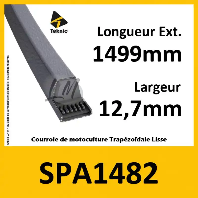 Vente Flash Courroie SPA1482 – Teknic