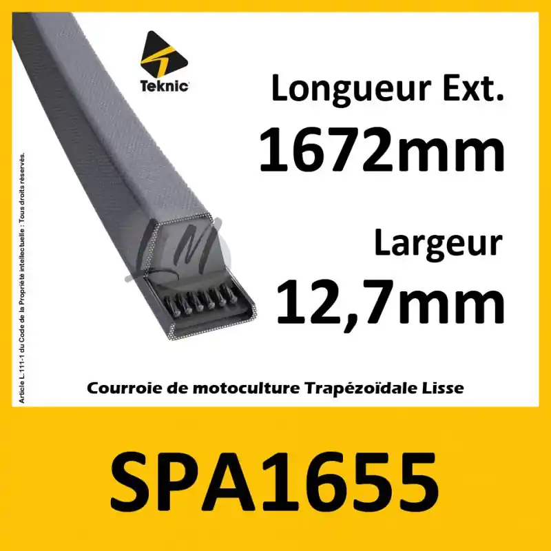 Vente Flash Courroie SPA1655 – Teknic