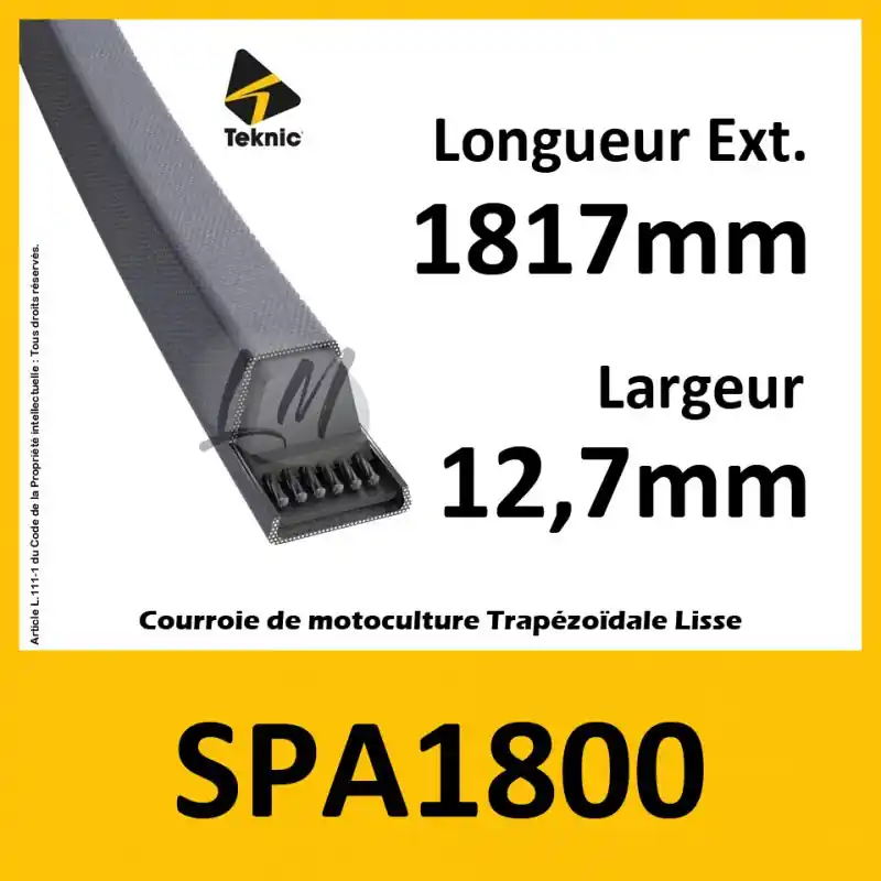 Top Vente Courroie SPA1800 – Teknic