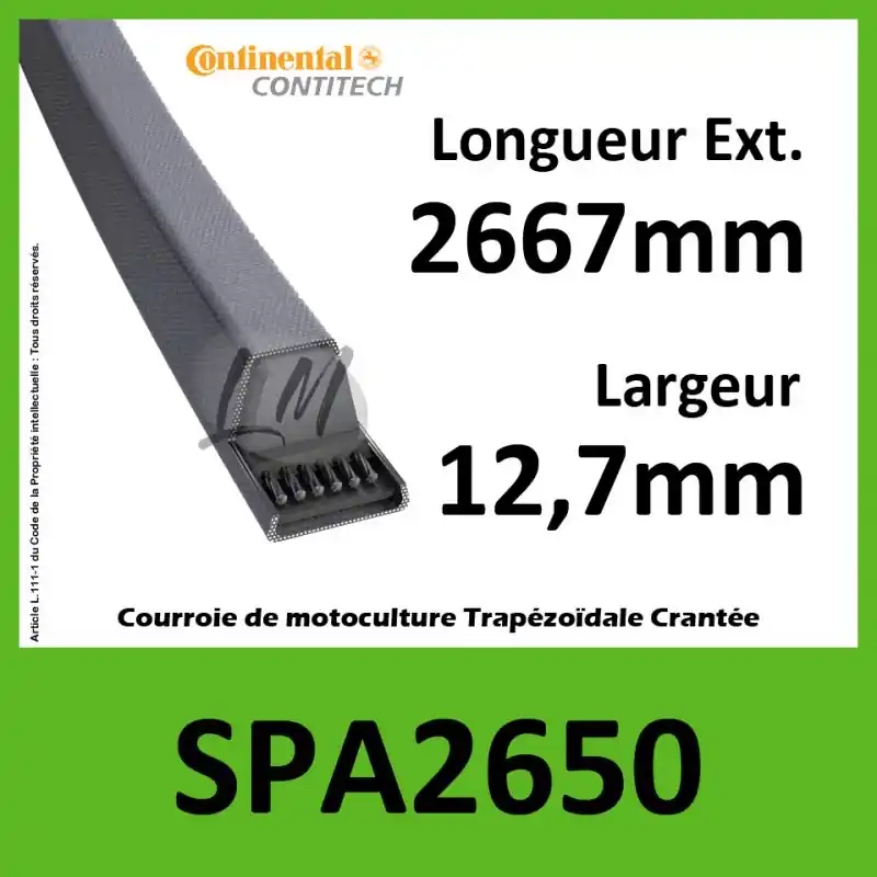 Vente Flash Courroie SPA2650 – Continental
