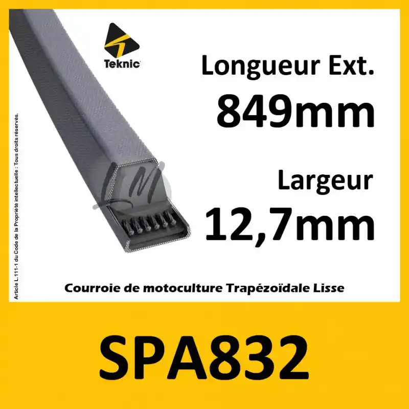 Commander Vite Courroie SPA832 – Teknic