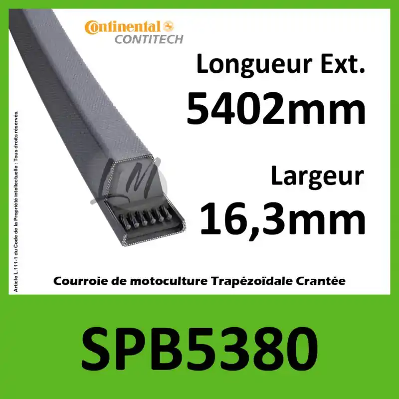 Bon Marché Courroie SPB5380 – Continental