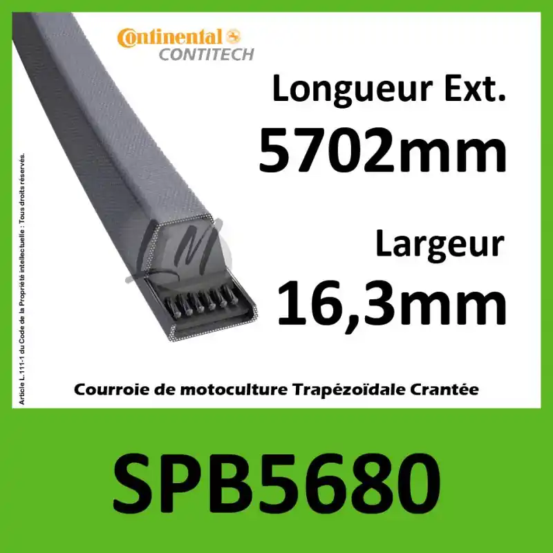 Vente Flash Courroie SPB5680 – Continental