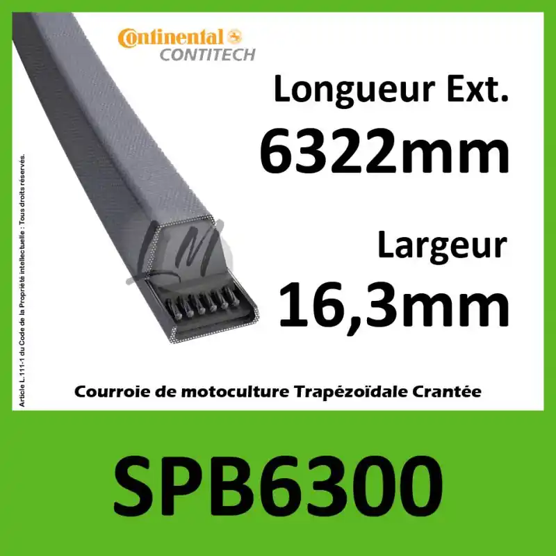 Usine Directe Courroie SPB6300 – Continental