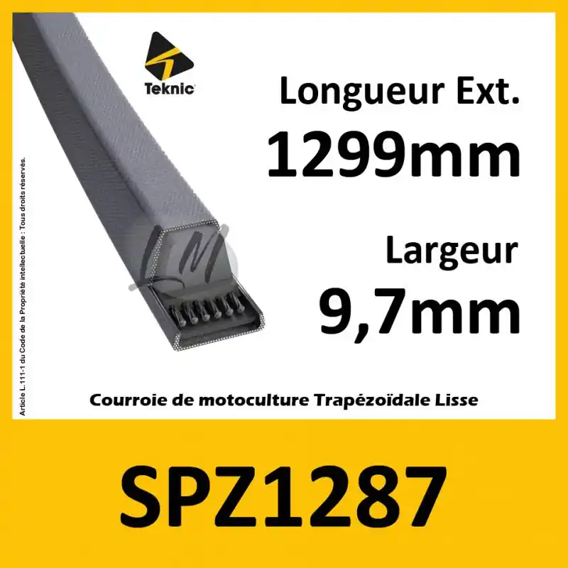 Top Vente Courroie SPZ1287 – Teknic