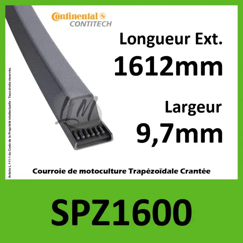Acheter En Ligne Courroie SPZ1600 – Continental