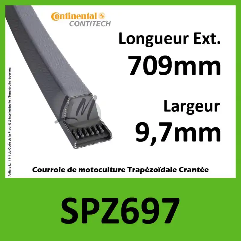 Bon Plan Courroie SPZ697 – Continental