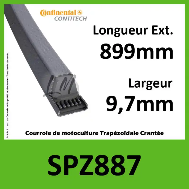 Affaire À Saisir Courroie SPZ887 – Continental
