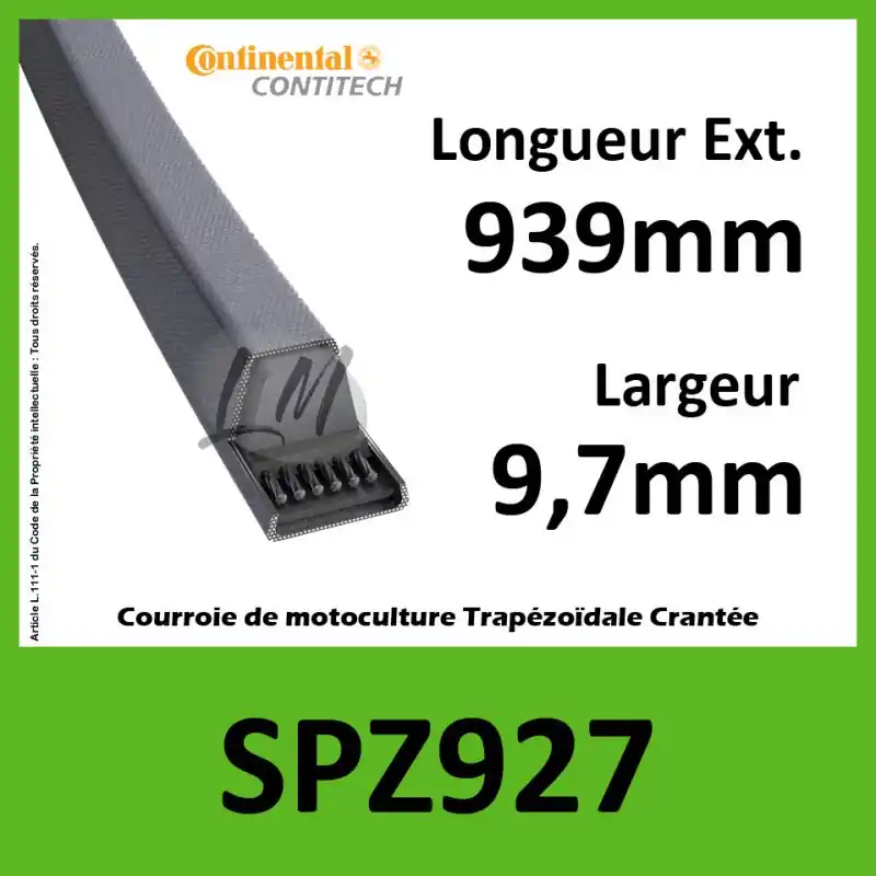Commande En Gros Courroie SPZ927 – Continental
