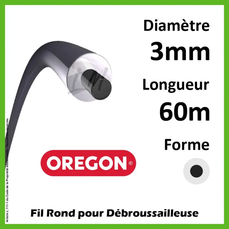 Fil Rond Oregon Duoline Transparent 3mm x 60m Acheter Direct