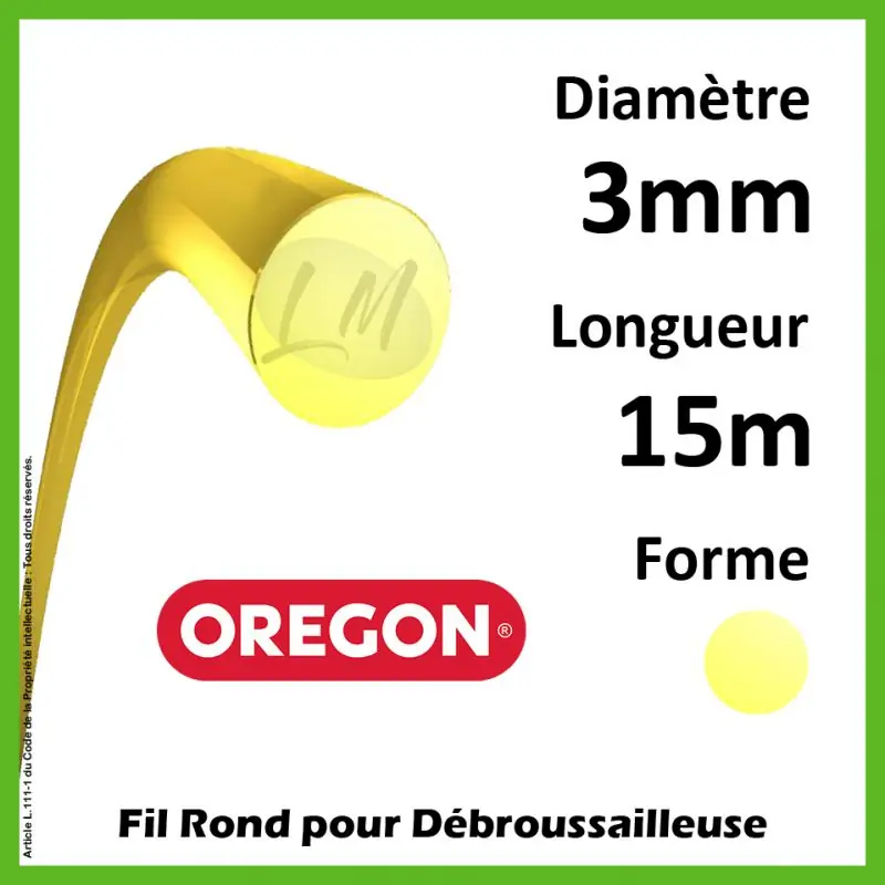 Meilleure Vente Fil Rond Oregon Yellow 3 mm x 15m