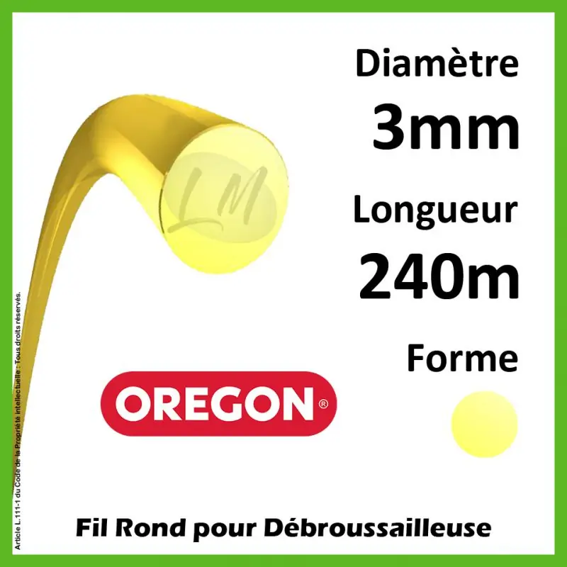 Fil Rond Oregon Yellow 3mm x 240m Offre Du Jour