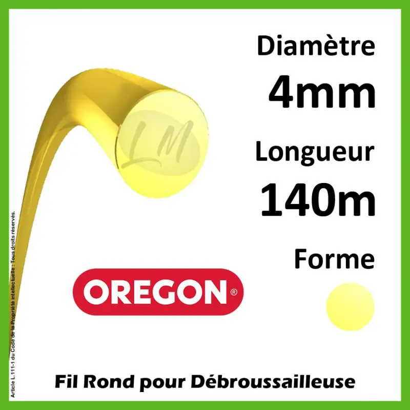 Fil Rond Oregon Yellow 4mm x 140m Vente Flash