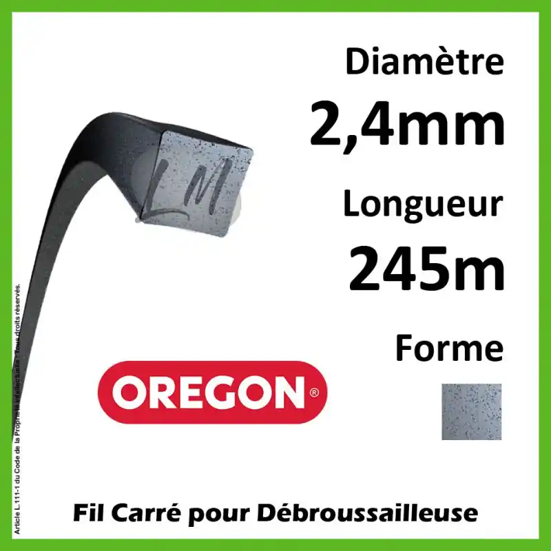 Prix Choc Fil Carré Oregon Nylium Gris 2.4mm x 245m
