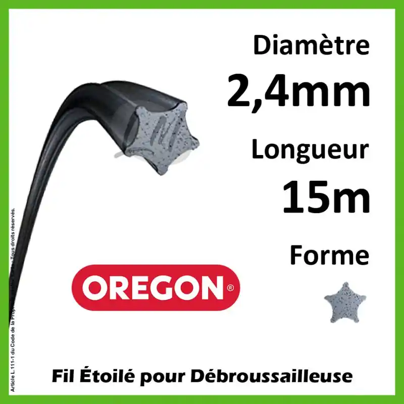 Super Prix Fil Etoilé Oregon Nylium Gris 2.4mm x 15m