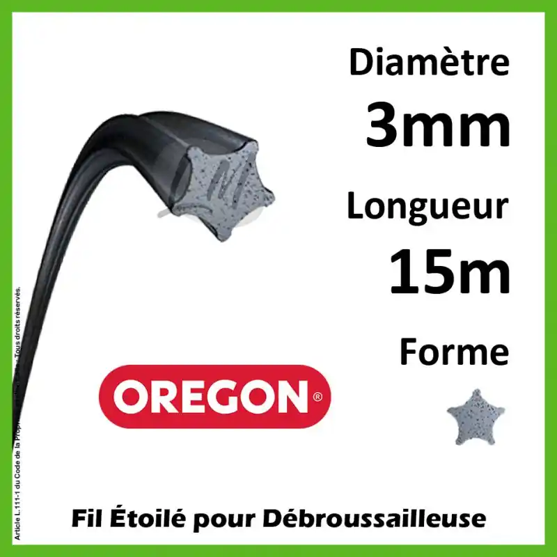 Solde Fil Etoilé Oregon Nylium Gris 3mm x 15m