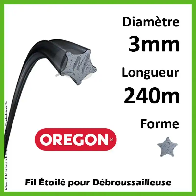 Bon Marché Fil Etoilé Oregon Nylium Gris 3mm x 240m