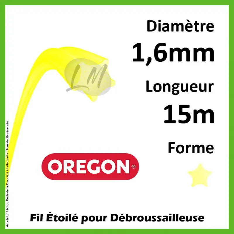 Fil Etoilé Oregon Yellow 1.6 mm x 15m Commande En Gros