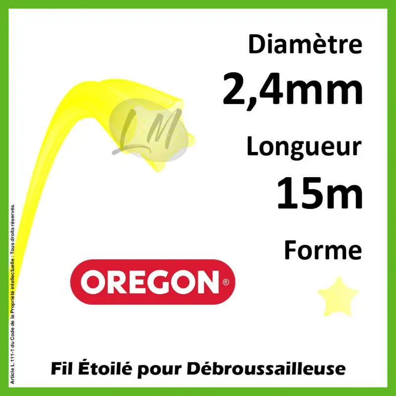 Fil Etoilé Oregon Yellow 2.4mm x 15m Prix Choc