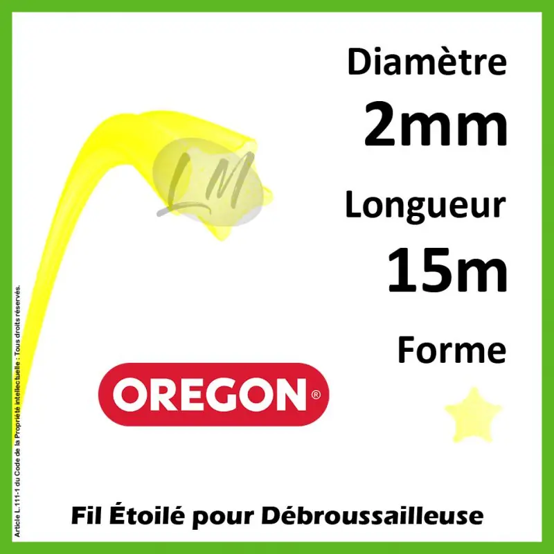 Super Prix Fil Etoilé Oregon Yellow 2mm x 15m