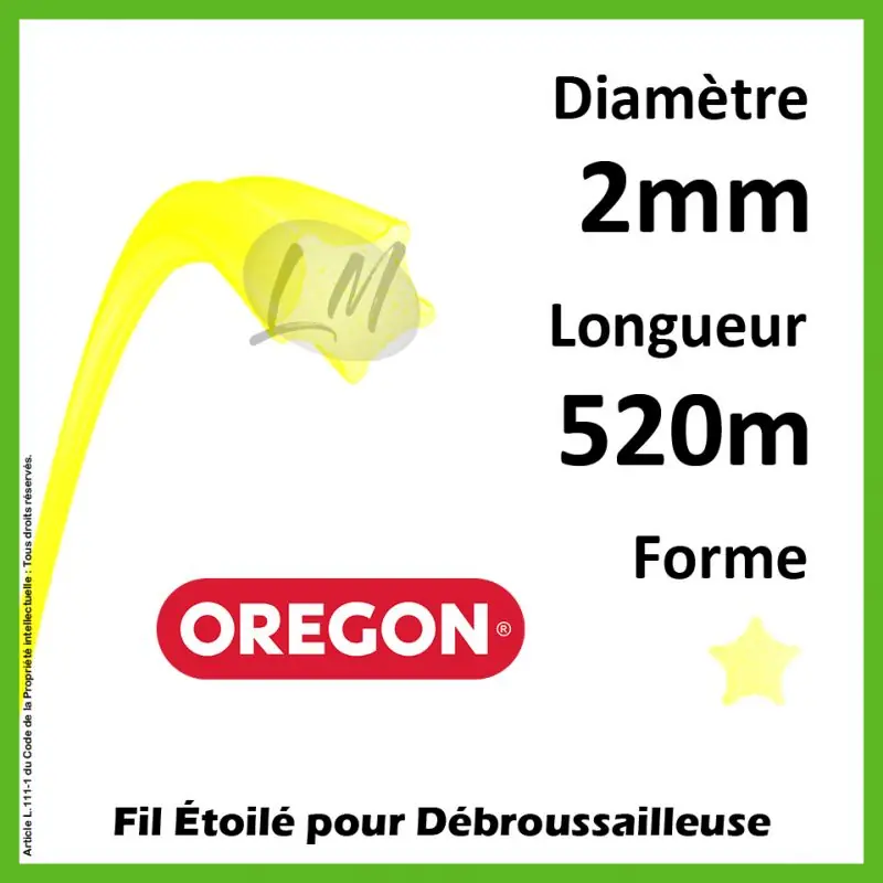 Affaire À Saisir Fil Etoilé Oregon Yellow 2mm x 520m