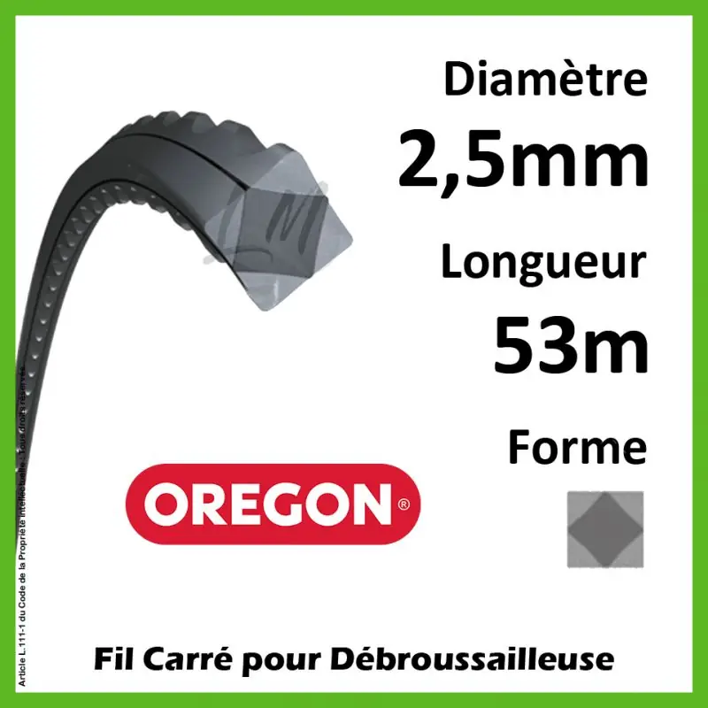 Nouvelle Collection Fil Carré Oregon FlexiBlade Gris 2.5mm x 53m