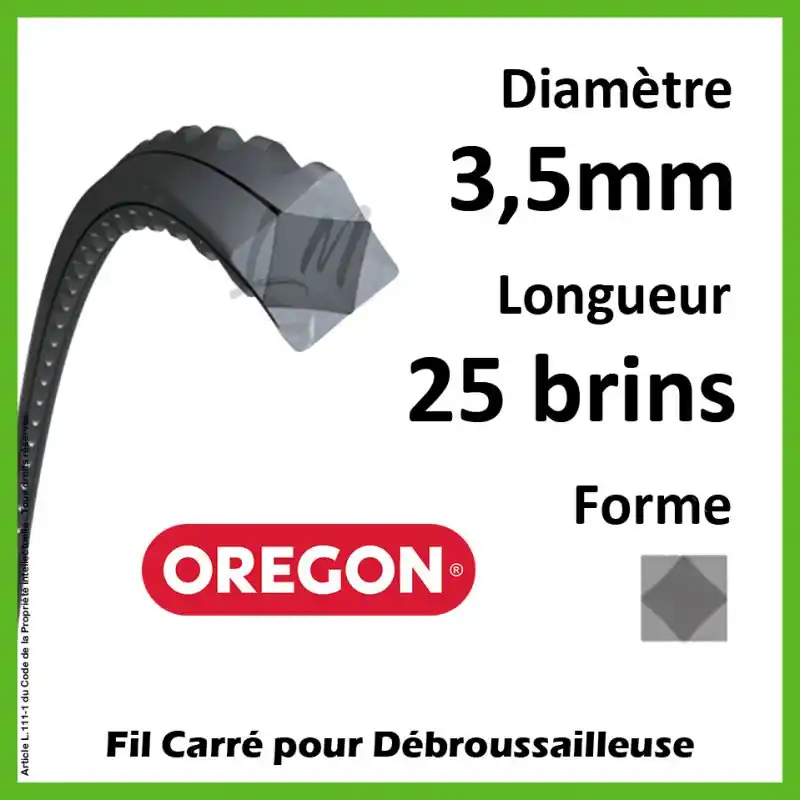 Offre Limitée Fil Carré Oregon FlexiBlade Gris 3,5mm x 25 brins