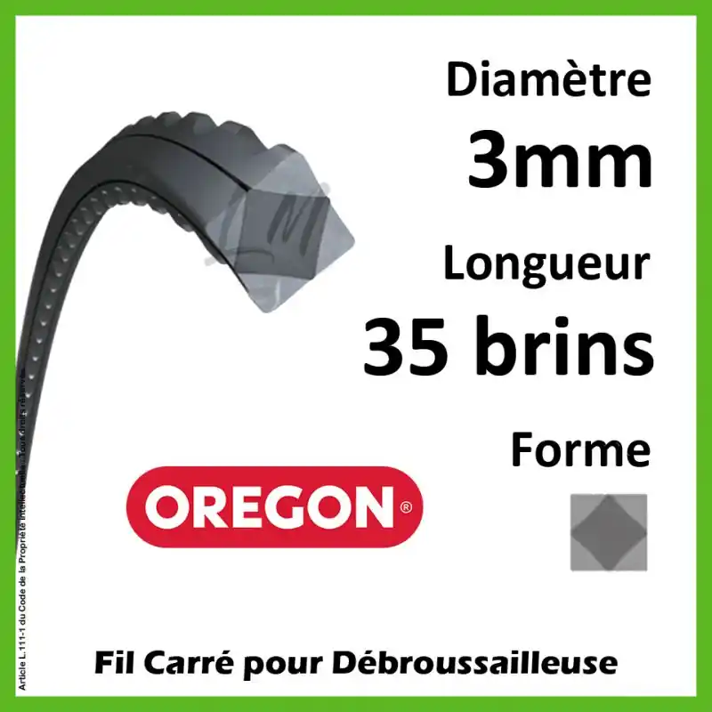 Bon Marché Fil Carré Oregon FlexiBlade Gris 3mm x 35 brins