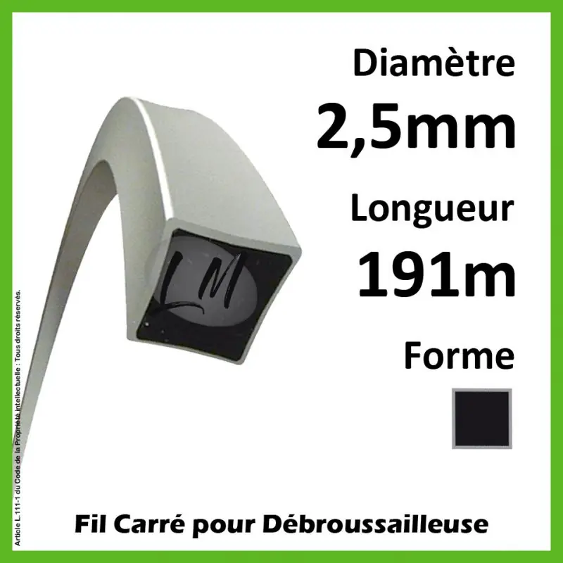 Bon Marché Fil Carré Titanium Power 2.5mm x 191m