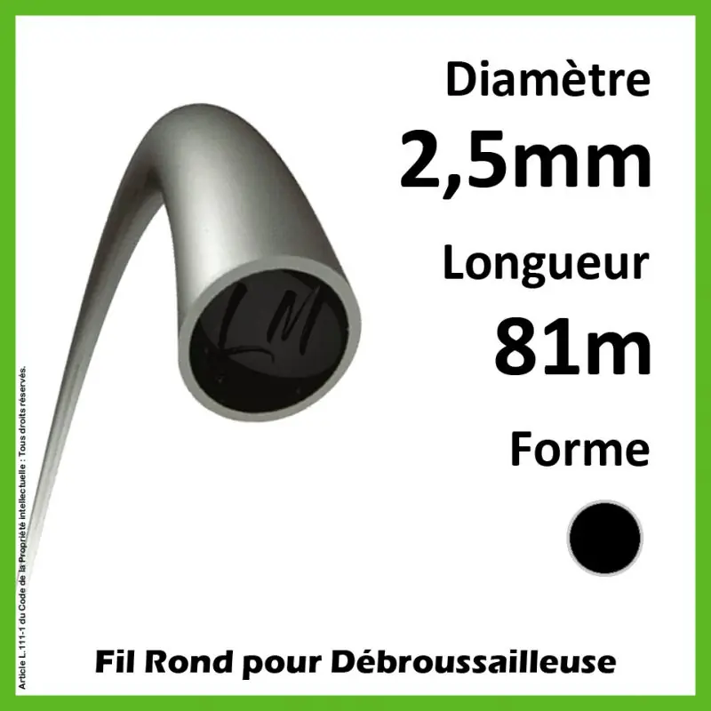 Fil Rond Titanium Power 2.5mm x 81m Usine Directe