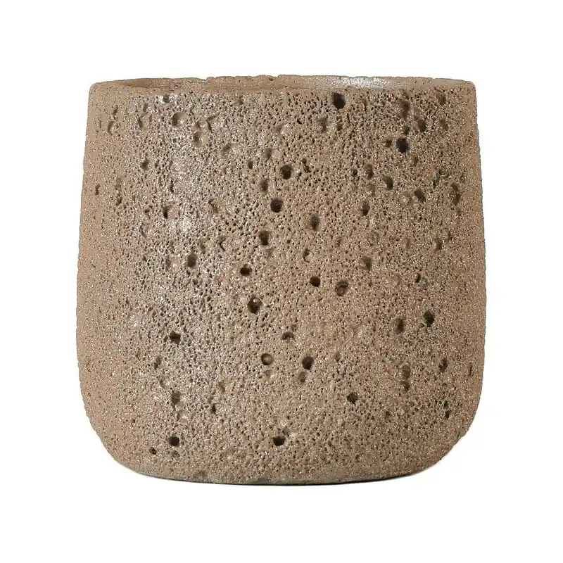 Expédition Rapide /Cache pot isodon d15.5 h14.5 ciment bronze