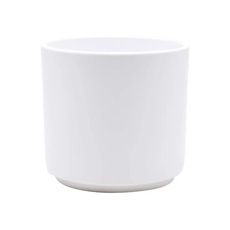 Cache-pot d13 h12.5cm ceramique mat blanc gulia Certifié
