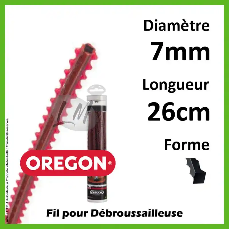 Nouvelle Collection Fil Oregon Techni-Blade Rouge 7mm x 26cm – 40 Brins
