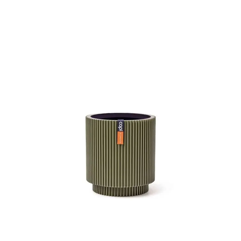 Pot Cylindre Groove Vert 11×12 cm – Décoration Intérieure Moderne et Élégante – de Capi Achetez Aujourd&rsquo;hui
