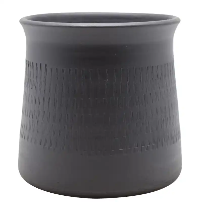 Cache-pot d20 h19cm ceramique noir elba Produit De Marque